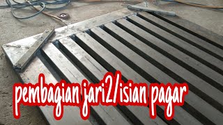 Cara termudah membagi isian/jari pada bingkai pagar besi