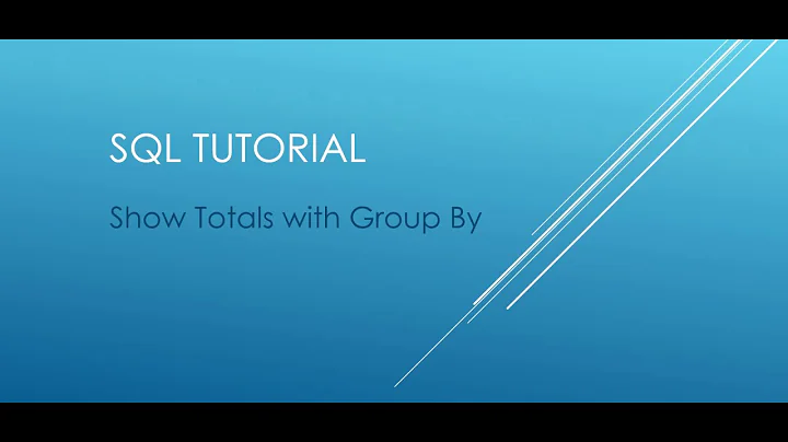 SQL Tutorial - Show Totals with GROUP BY using OVER