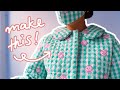 DIY Quilted Jacket w/ Flat Collar (+ the cutest smiley fabric!🙂ft. Chungage)
