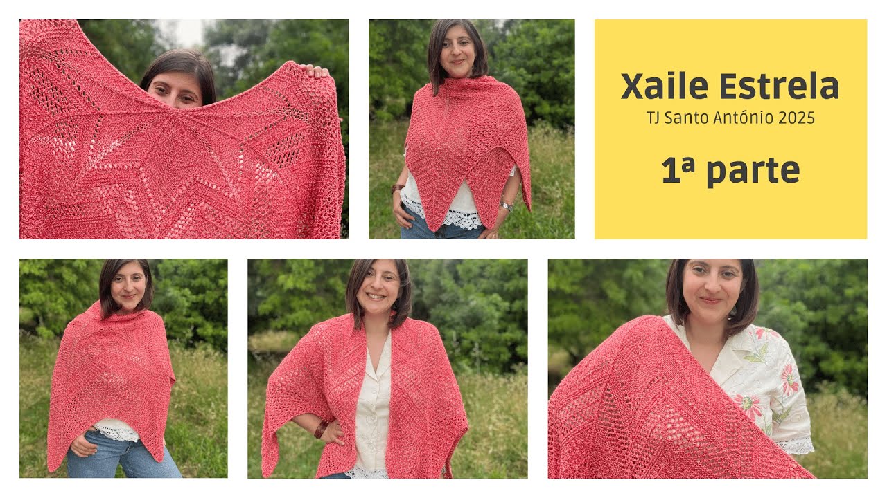 TJ Xaile Estrela 1ª parte (Estrela shawl KAL, part 1)