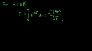 Lemma: A Generalised Gaussian in terms of the Gamma function.