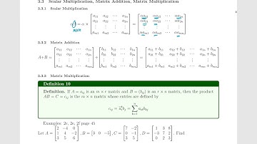 Linear Algebra: Section 1.3 - Matrix Arithmetic