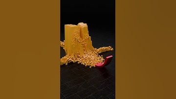 UNSTOPPABLE FORCE: 200kg Ball vs 11,000 Cubes! #physicssimulation #3d #shorts