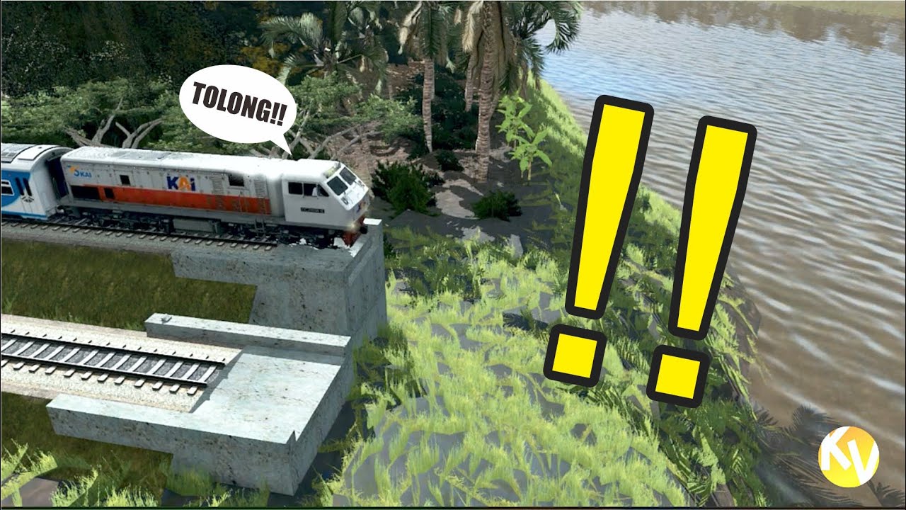 Waduh‼️ Jembatan Kereta Api Hilang ‼️ Apa yang Akan Terjadi? 😱
