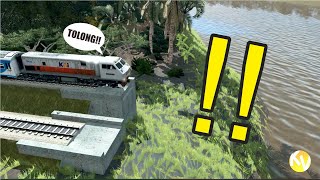 Waduh‼️ Jembatan Kereta Api Hilang ‼️ Apa yang Akan Terjadi? 😱 screenshot 5