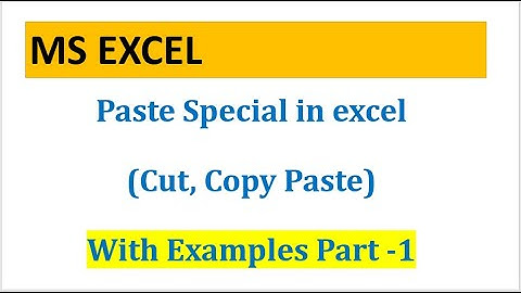 How to use paste special function in excel Part - 1 | Excel Functions