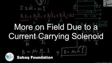 More on Field Due to a Current Carrying Solenoid, Physics Lecture | Sabaq.pk
