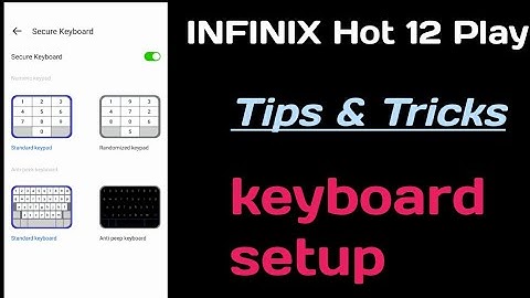 INFINIX Hot 12 Play phone setting setup 👉keyboard setup