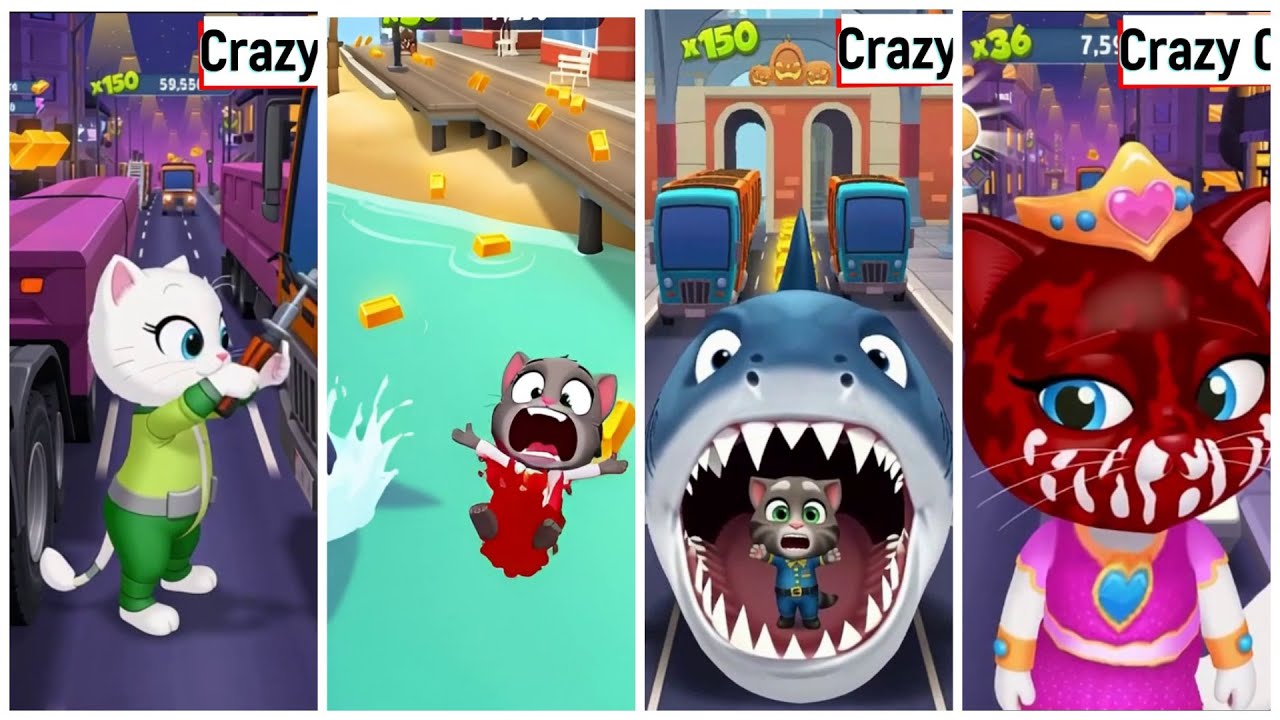 Смешные неудачи в игре Talking Tom Gold Run