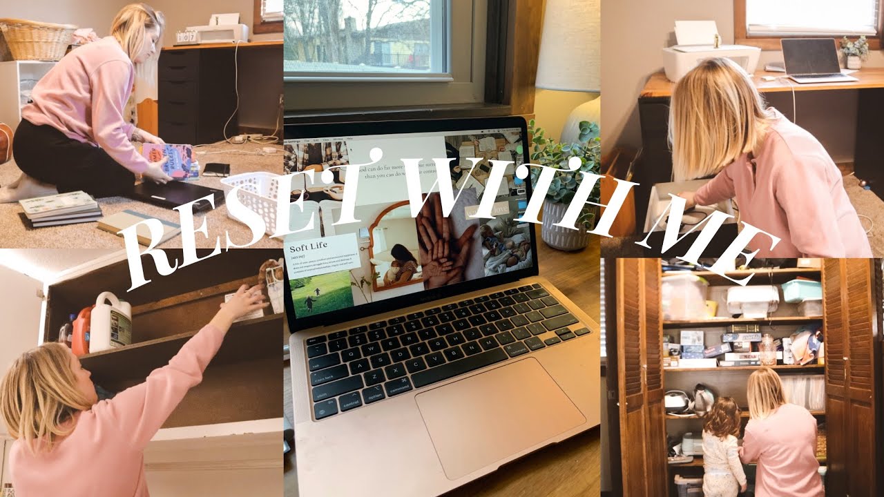 RESETTING MY HOME FOR 2024 // vision board, organizing + declutter with me