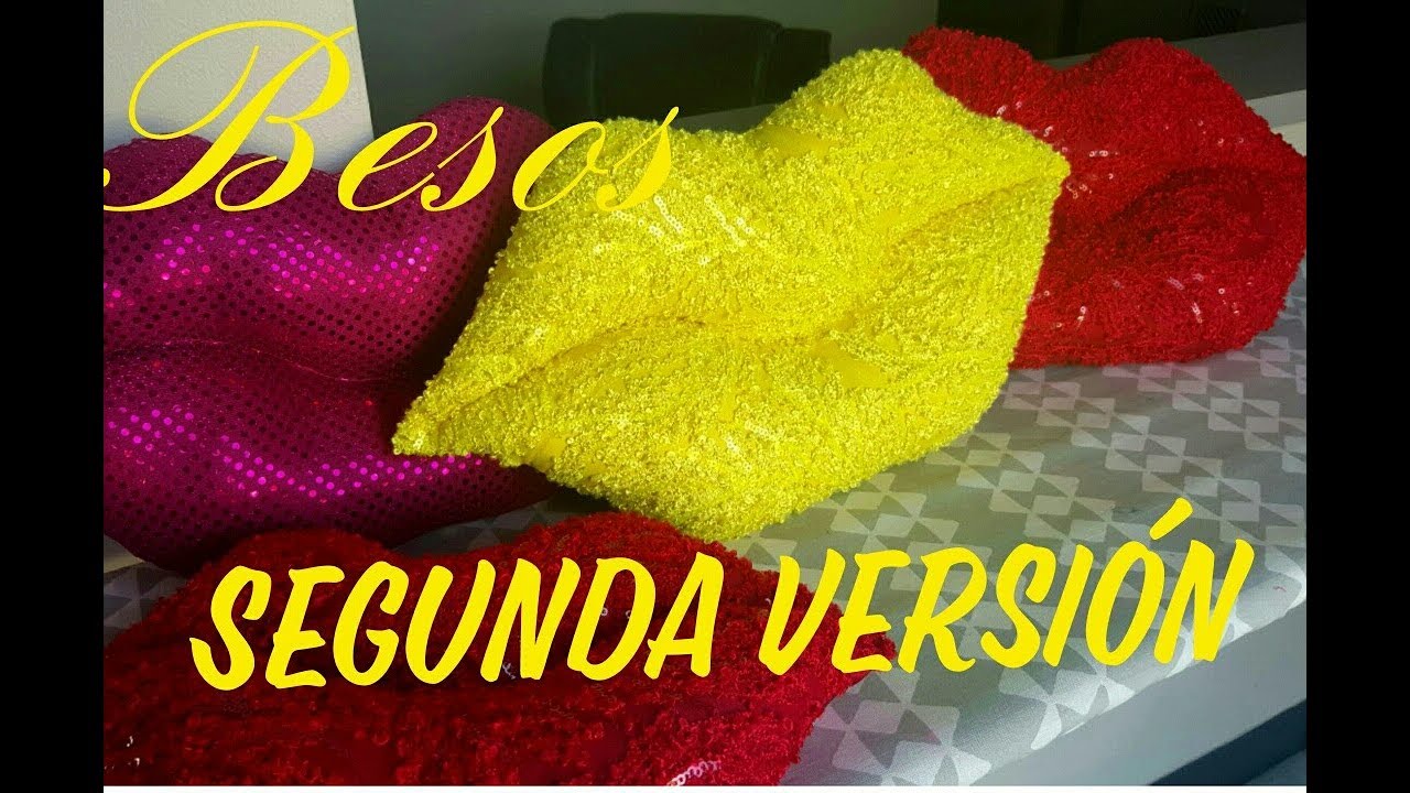 COJÍN CON FORMA DE BESO SEGUNDA   VERSIÓN  .... MÁS FÁCIL