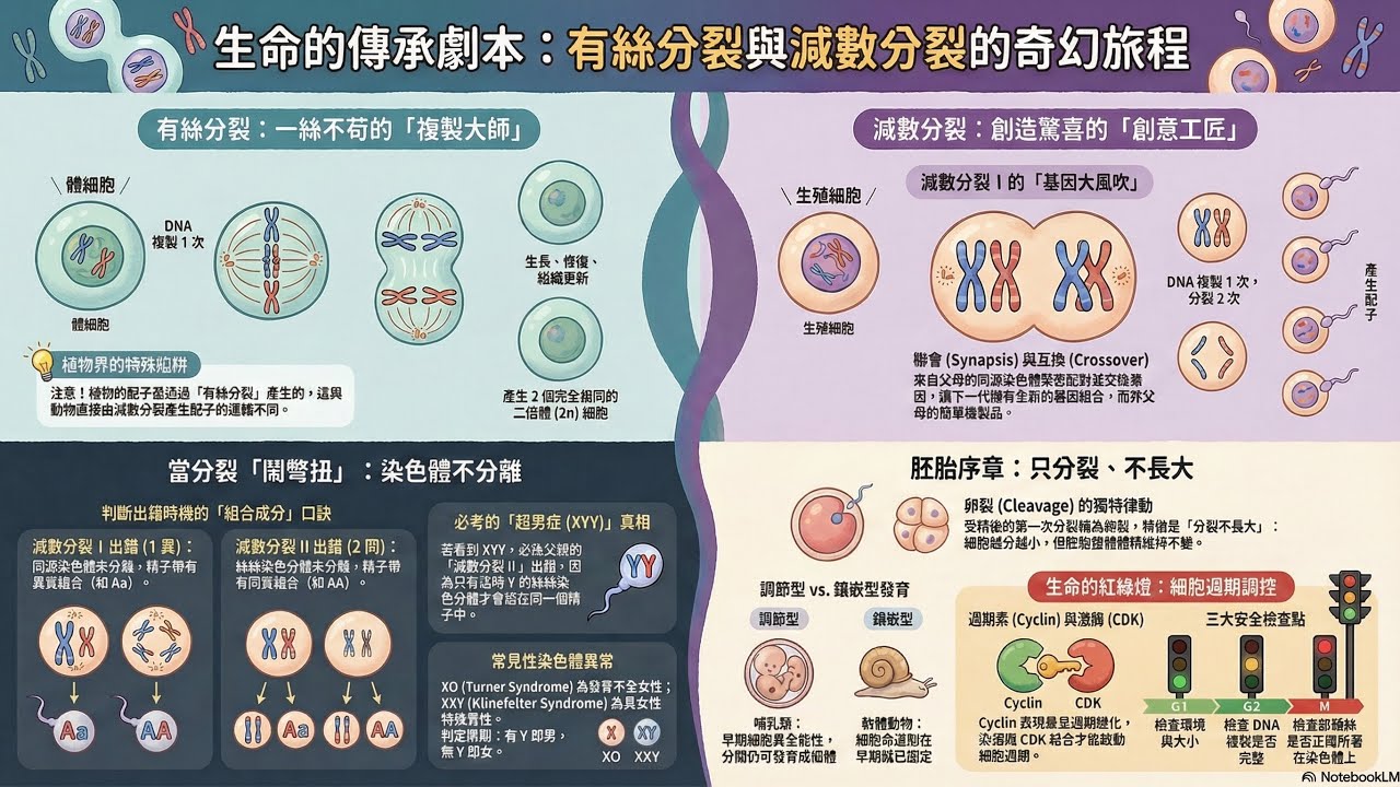 我的生物筆記 - 有絲分裂、減數分裂