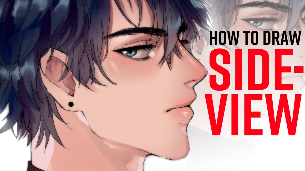 8 Steps How To Draw Side View Anime Step by Step Real Time Drawing  Anime  face drawing Side face drawing Side view drawing