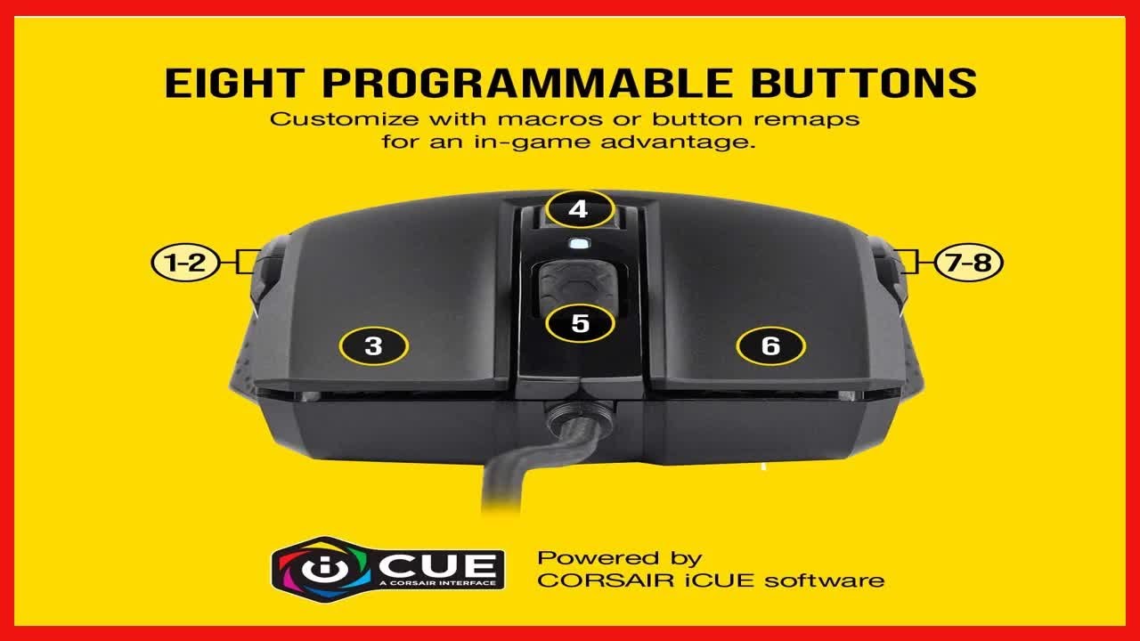 Great product -  Corsair M55 RGB Pro Wired Ambidextrous Multi-Grip Gaming Mouse - 12,400 DPI Adjusta