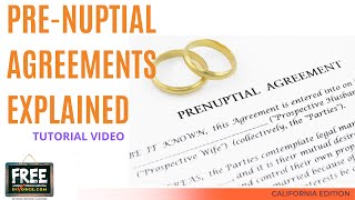 PRE NUPTIAL AGREEMENTS EXPLAINED