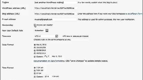 WP General Setting - WordPress Basics Video Tutorial