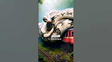 Relaxing Nature Trip: A Giant Python and The Abandoned Train #shorts #art #train #horror #trending
