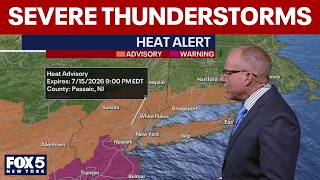 Severe thunderstorm warning, air quality alert for NYC