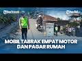 Daihatsu Taft Tabrak Empat Motor dan Pagar Rumah di Banyuning, Kerugian Capai Rp10 Juta