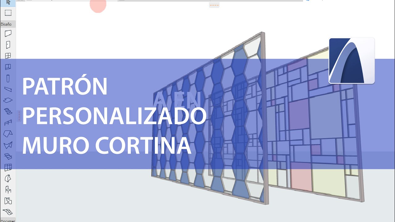 PATRÓN PERSONALIZADO EN UN MURO CORTINA ARCHICAD