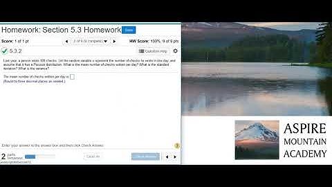 [5.3.2] Finding the mean, standard deviation, and variance of a Poisson distribution