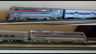 Athearn AMTRAK GE Genesis (AMD-103) P40DC 836 and P42 25, with Amfleet stock