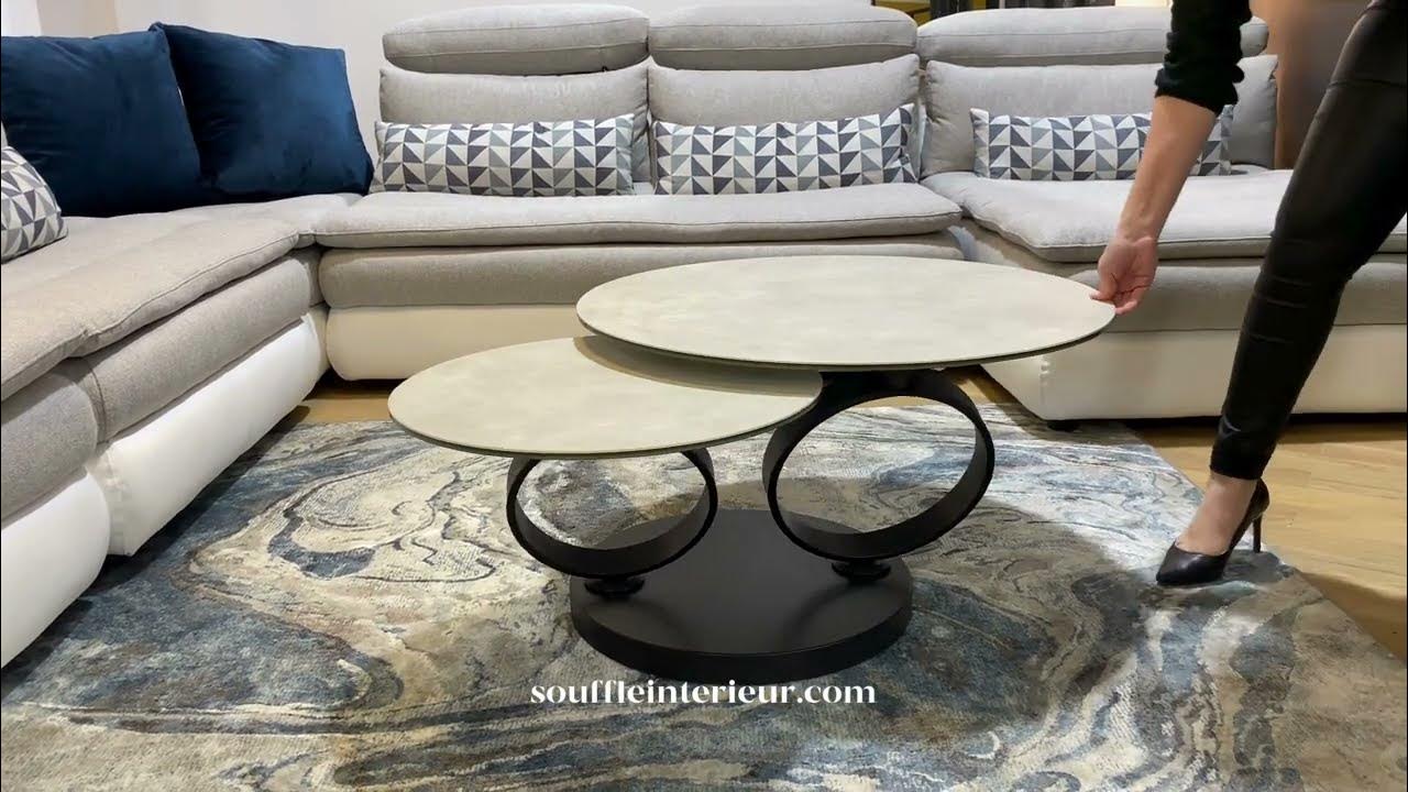 Table céramique extensible marbre blanc - SOUFFLE D'intérieur - Achat -  Souffle D'intérieur