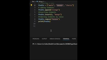 list manipulation in python 4 | Removing elements 🚀🚀 #Shorts #Trending #Viral