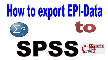 How to export Epidata to SPSS
