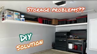 How To Build Overhead Garage Shelves DIY | Garage Storage Solution |  Part 2 Dream Garage Renovation