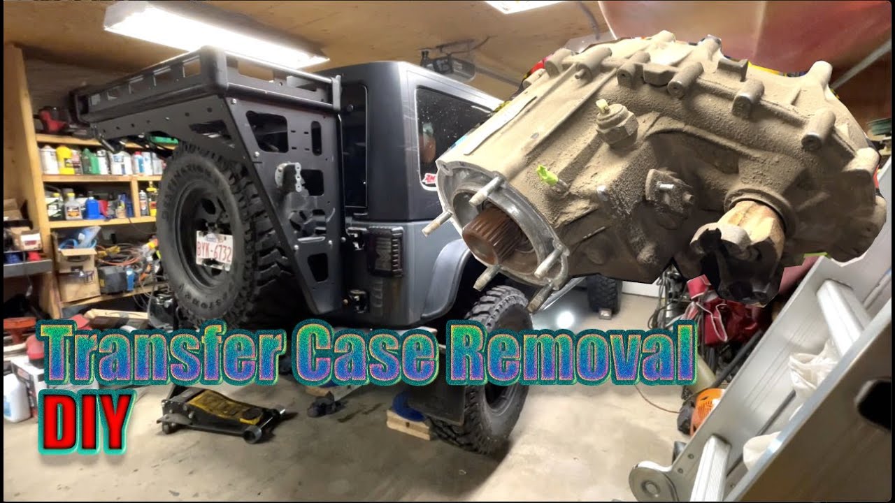 Jeep JKU HOW TO REMOVE TRANSFER CASE - YouTube