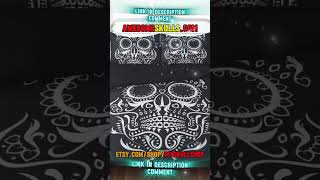 Floral sugar skull bedding duvet cover set, day of the dead skull candy skull bedding set