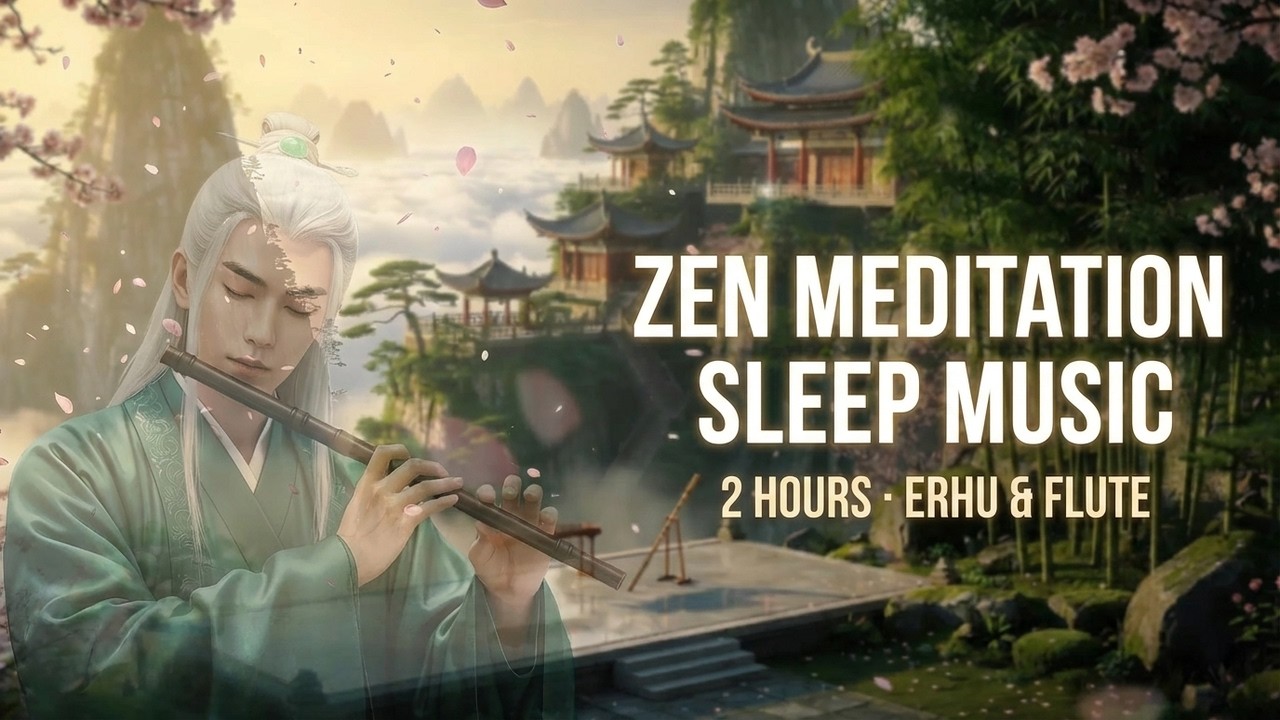 2 Hours Zen Chinese Meditation Music Erhu & Guzheng, Bamboo Flute (Dizi ...