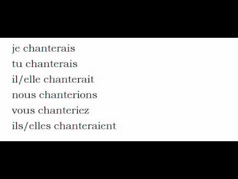 French conjugation = Chanter la voz