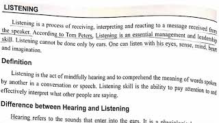 Listening and their elements / CSPD-121