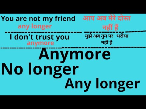 Difference between anymore,