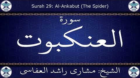 القرآن الكريم بصوت الشيخ مشاري راشد العفاسي  سورة العنكبوت 029