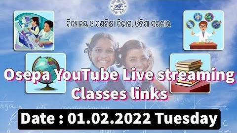 Osepa YouTube Live streaming Classes links | Date 01.02.2022 | MjSmileWorld