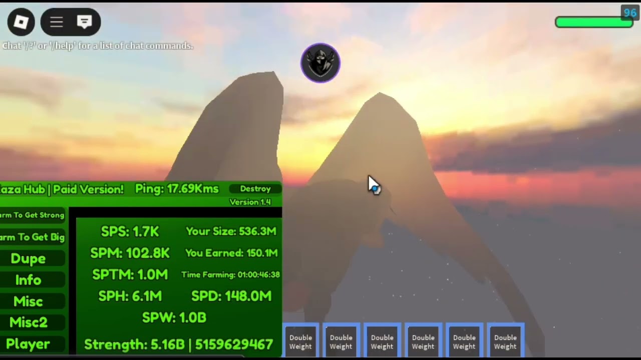lil bit of boxing simulator 2 farming with an op script on roblox