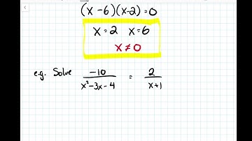 Pre-Calculus 11 6.4.1 - Solving Rational Equations Part 1