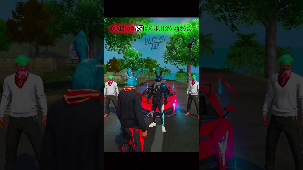 fouji raistar vs gunde 🔫 #pandaff #freefireshorts #shorts