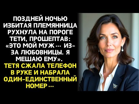 Поздней ночью избитая племянница рухнула на пороге дома тети, прошептав лишь одно имя…