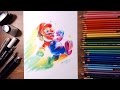 Super Mario スーパーマリオ(Rainbow Mario) Speed drawing