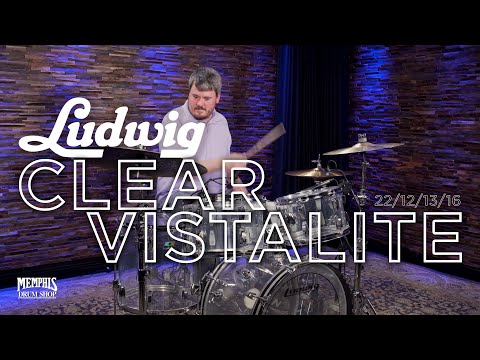 Used Ludwig 1970's Clear Vistalite Drum Set 22/12/13/16 (UL4PCVC)