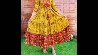 long printed lawn frock design for summer 2023.lawn frock design.