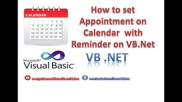 How to Set Appointment on Calendar with Reminder on VB.Net, របៀបបង្កើតប្រតិទិនក្នុងVB.Net.