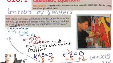 810.4 Solve Verbal Problems Involving Quadratic Equations