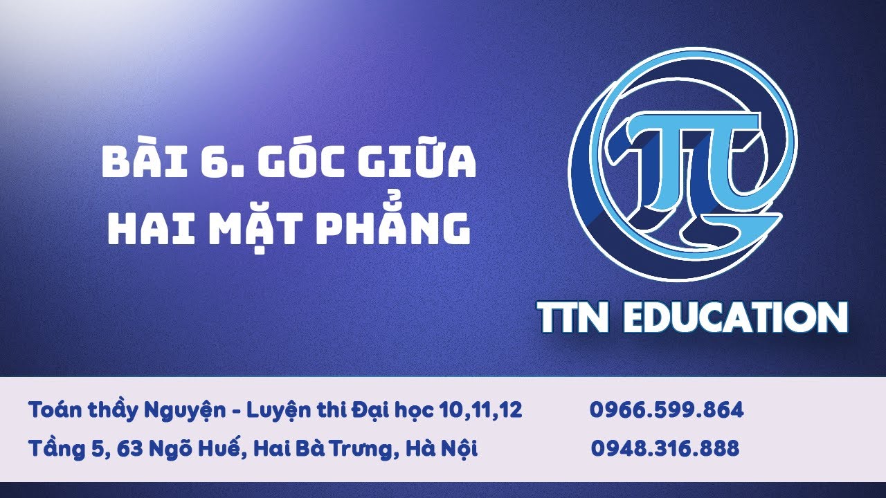 LỚP 11 | CHƯƠNG 3 - BÀI 6: GÓC GIỮA HAI MẶT PHẲNG (P1)
