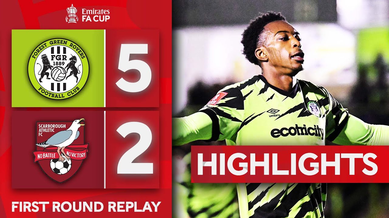 Forest Green Rovers 5-2 Scarborough | First Round Replay | Highlights | Emirates FA Cup 2023-24