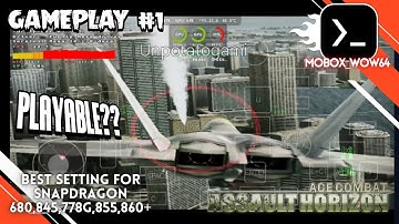 Ace combat Assault Horizon - Mobox WoW64 Emulator Android low end Device Poco F1 Snapdragon 845